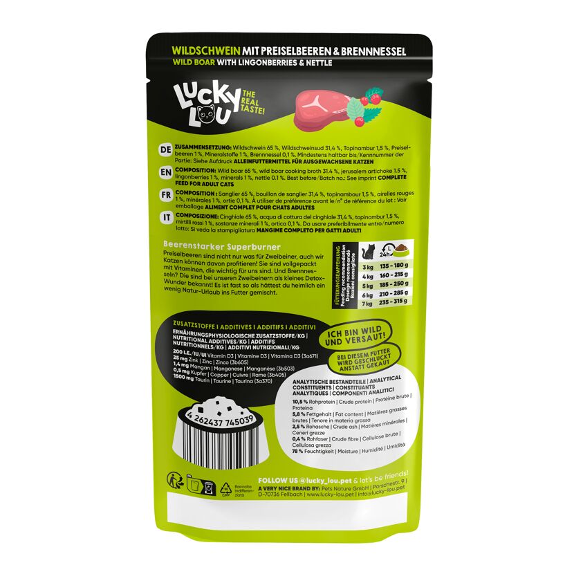 Katzenfutter Wildschwein 125 g
