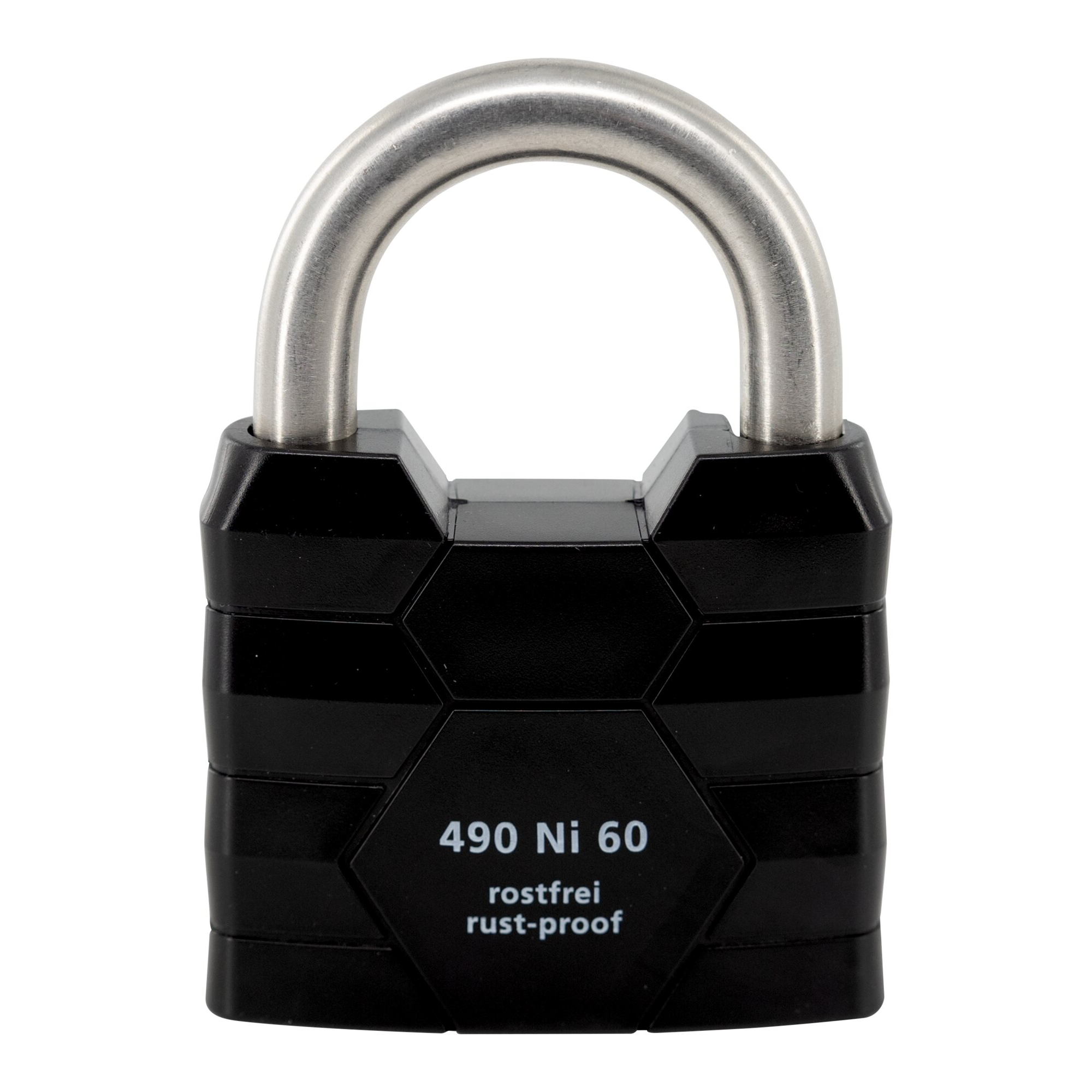 Zylinder-Vorhangschloss '490 Ni 60 SB' schwarz 6,4 cm