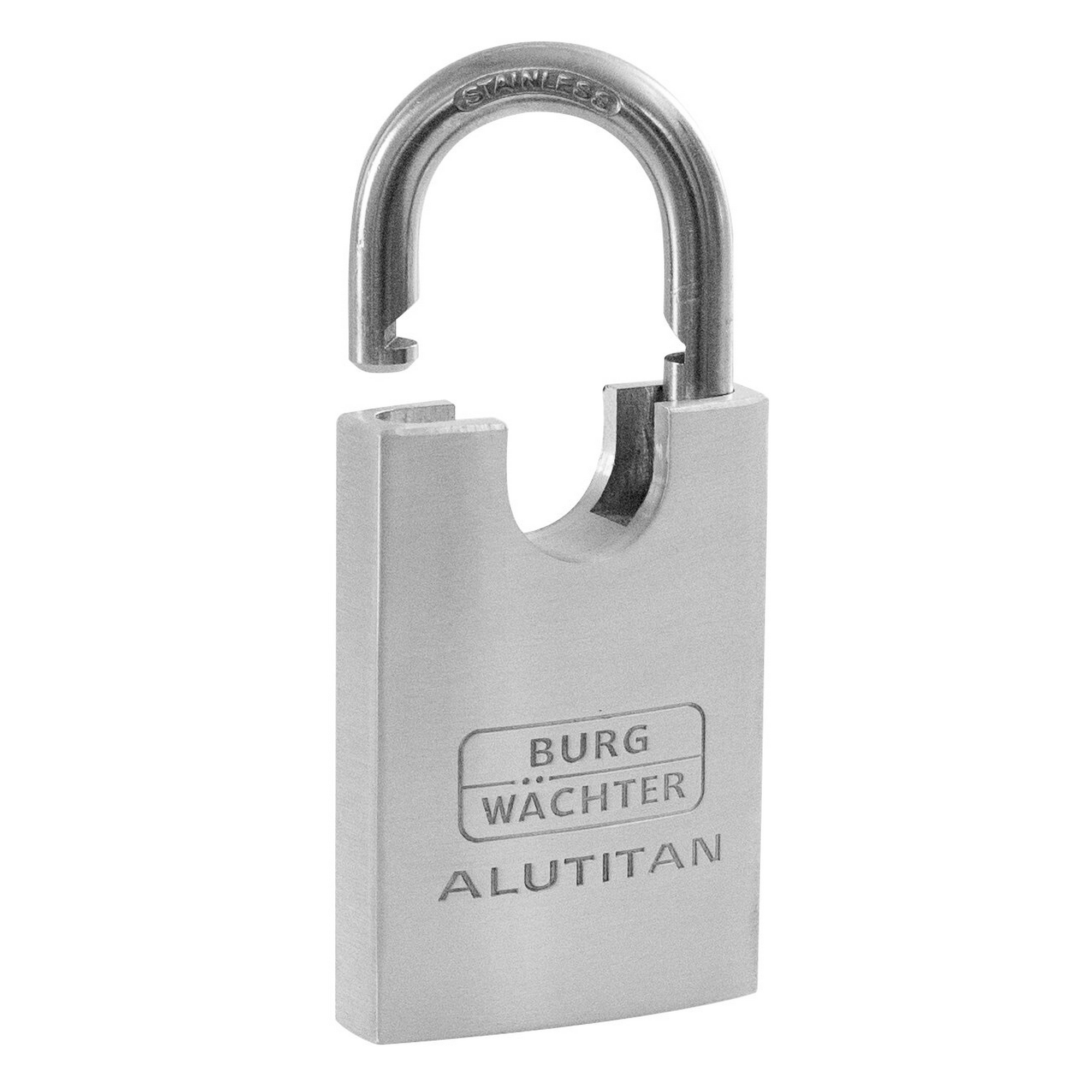 Zylinder-Vorhangschloss 'Alutitan 770 CS 50 SB' aluminiumfarben 5cm