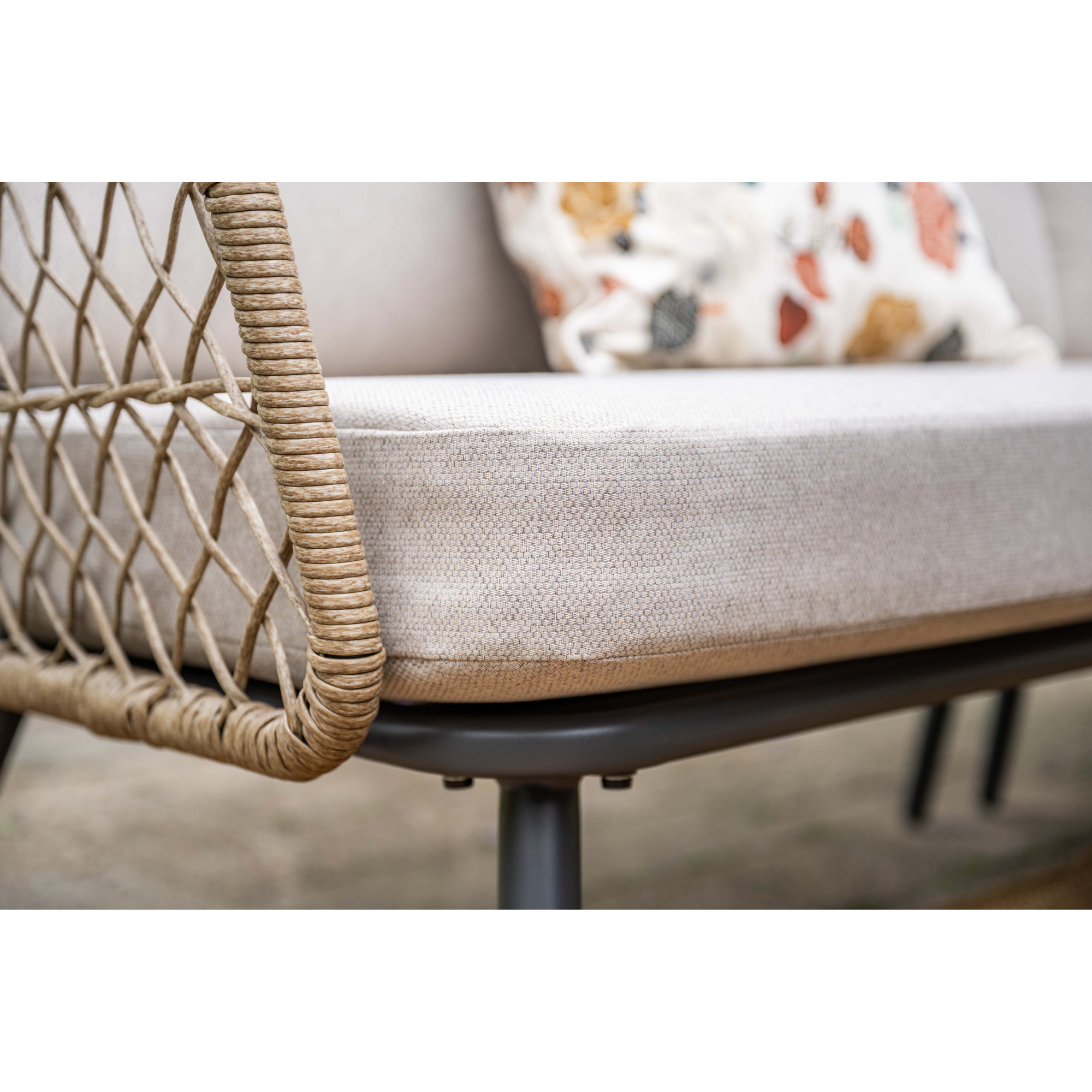Loungemöbelset 'Allasio' Aluminium sand/grau 5-teilig