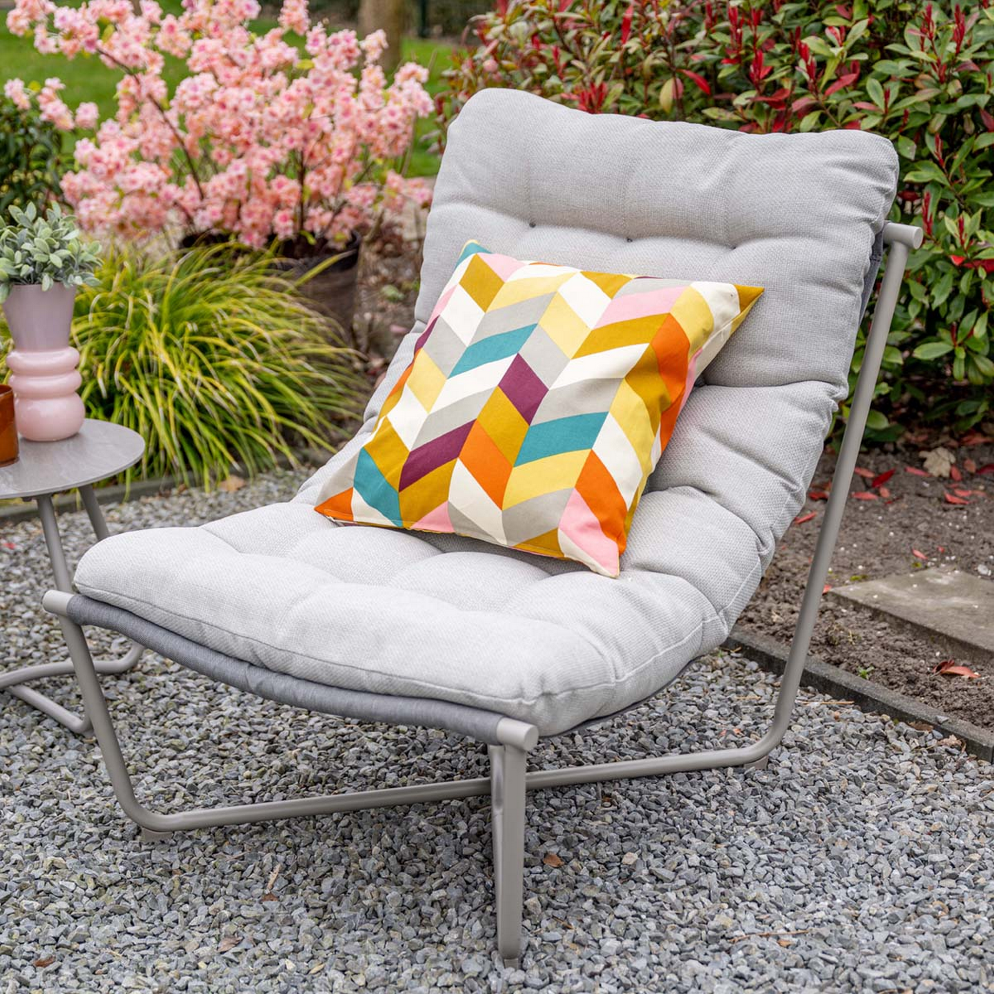 Balkonmöbelset 'Danzig' Stahl hellgrau 3-teilig