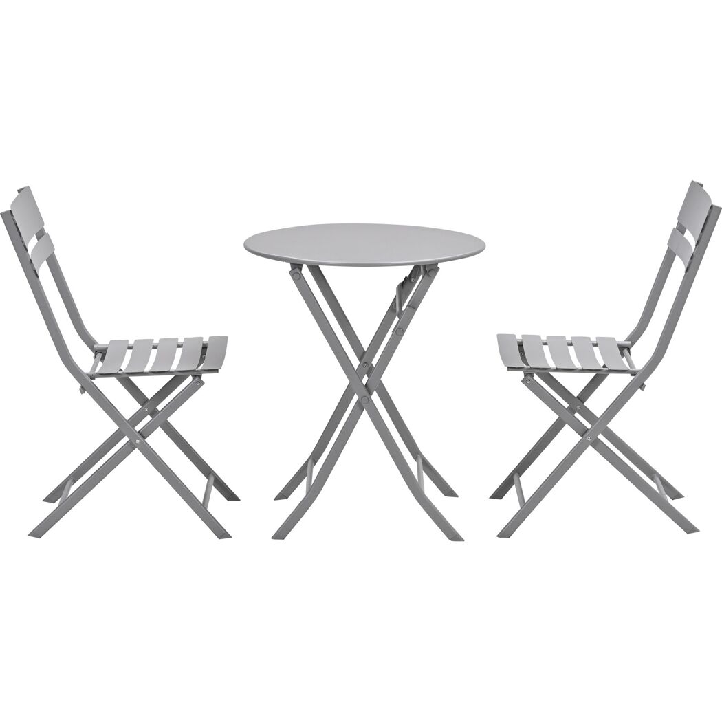 Balkonmöbelset 'Alfa' Aluminium taupe 3-teilig