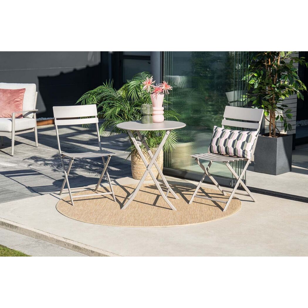 Balkonmöbelset 'Alfa' Aluminium taupe 3-teilig