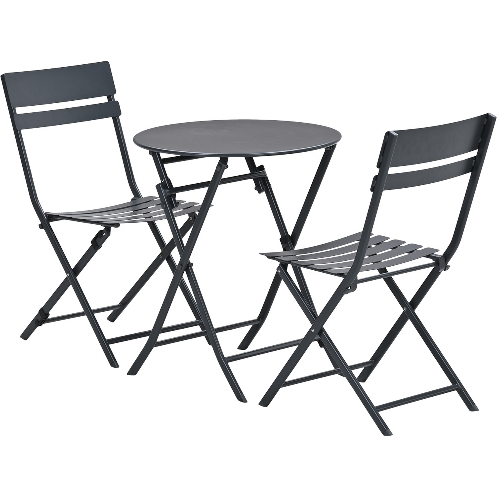 Balkonmöbelset 'Alfa' Stahl anthrazit 3-teilig