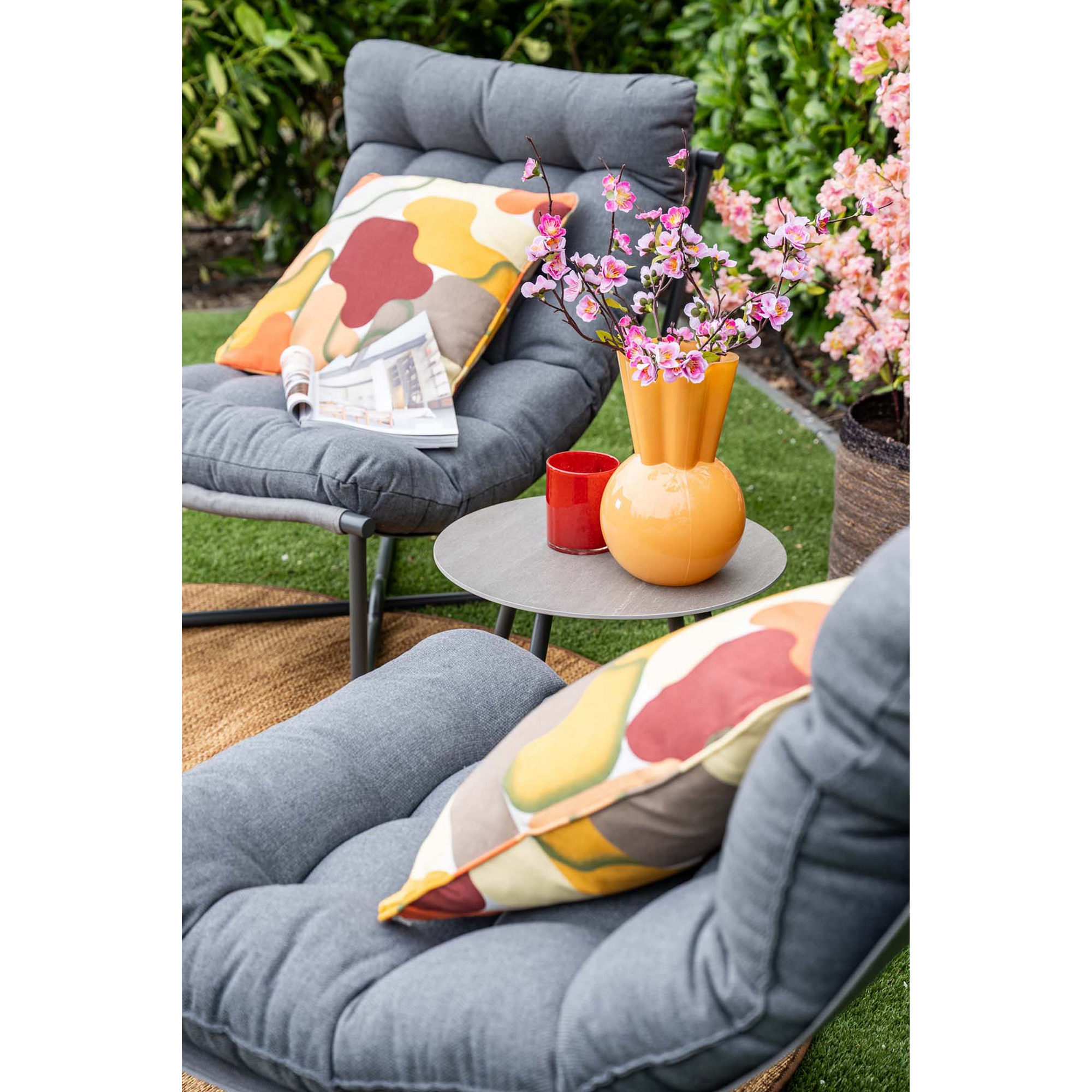 Balkonmöbelset 'Danzig' Stahl grau/anthrazit 3-teilig