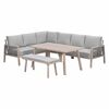 Loungemöbelset 'Decala' Aluminium grau/sand 4-teilig