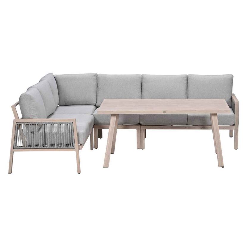 Loungemöbelset 'Decala' Aluminium grau/sand 4-teilig