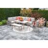 Loungemöbelset 'Decala' Aluminium grau/sand 4-teilig