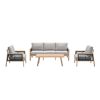 Loungemöbelset 'Decala' Aluminium sand/grau 4-teilig