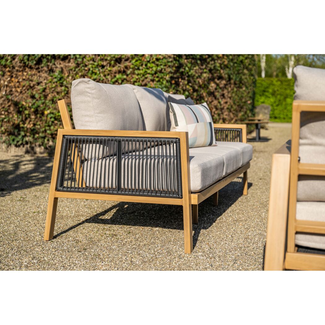 Loungemöbelset 'Decala' Aluminium sand/grau 4-teilig