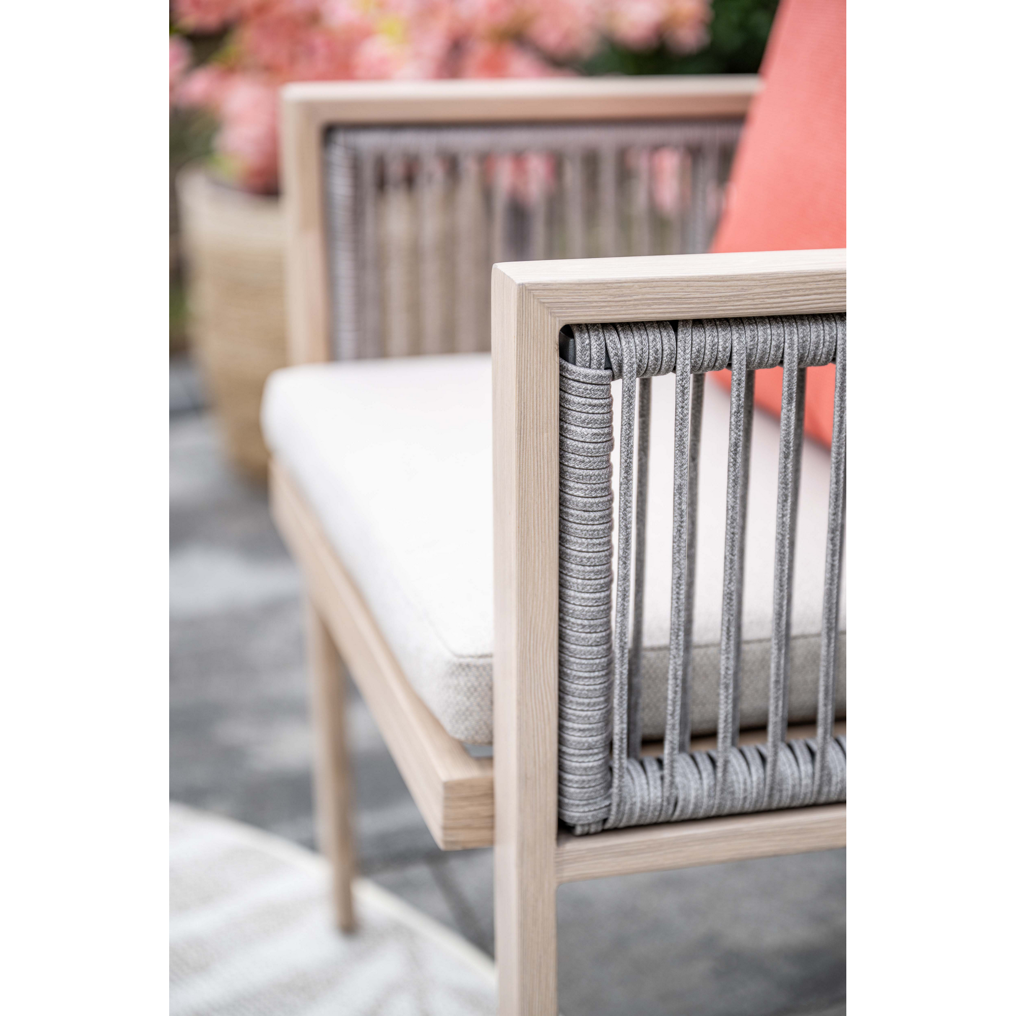 Gartenstuhl 'Decala' Aluminium eichefarben 57 x 87,5 x 45 cm