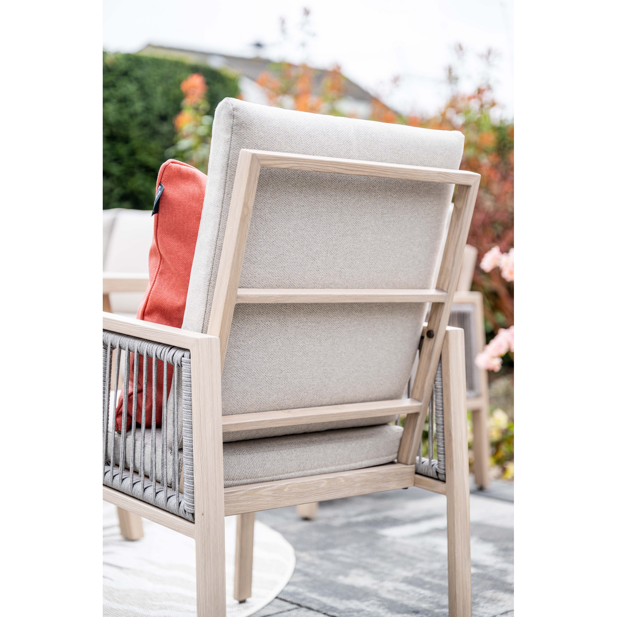 Gartenstuhl 'Decala' Aluminium eichefarben 57 x 87,5 x 45 cm