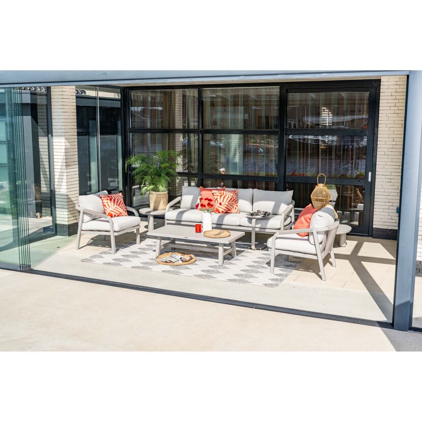 Loungemöbelset 'Monti' Aluminium hellgrau 4-teilig