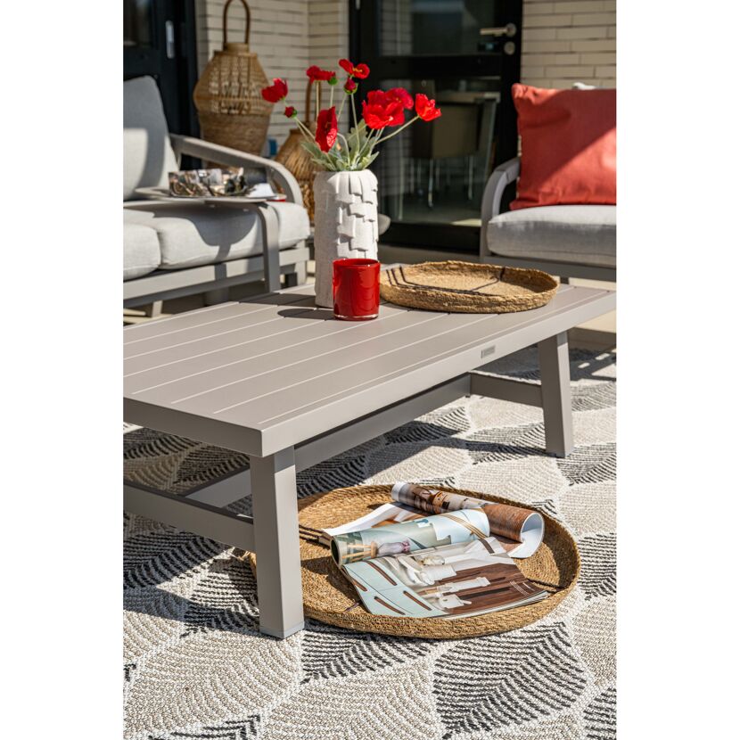 Loungemöbelset 'Monti' Aluminium hellgrau 4-teilig