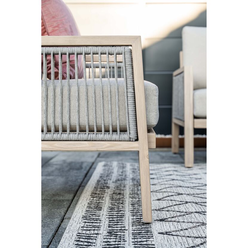 Loungemöbelset 'Decala' Aluminium grau/sand 4-teilig