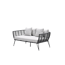 Loungebank 'Melissa' 2-Sitzer Stahl/Aluminium anthrazit/grau 175 x 73 x 97 cm