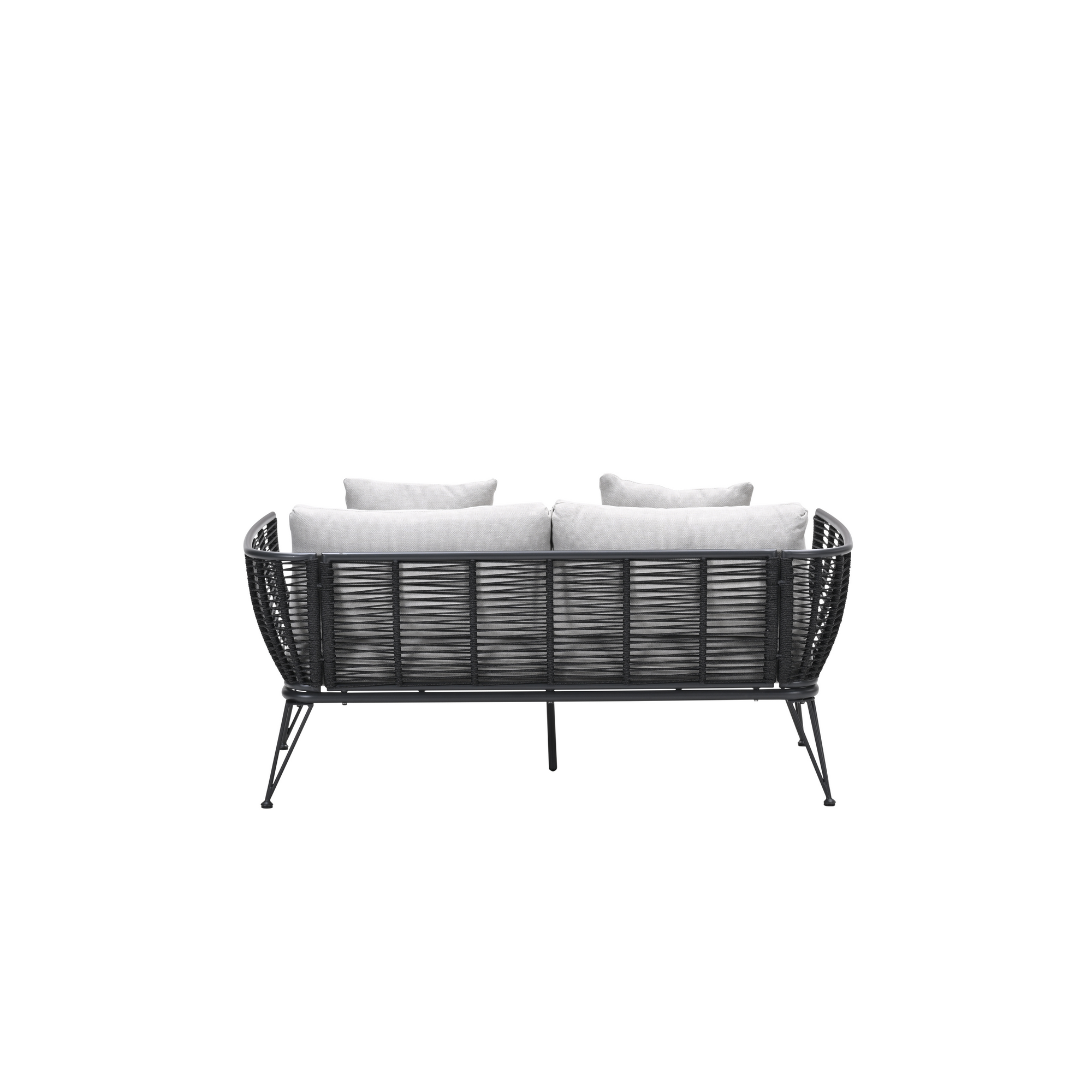 Loungebank 'Melissa' 2-Sitzer Stahl/Aluminium anthrazit/grau 175 x 73 x 97 cm