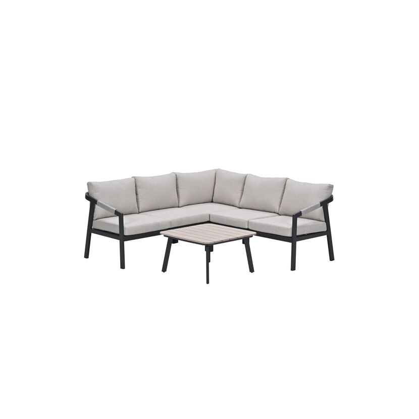 Loungemöbelset 'Terni' Aluminium sand/grau 4-teilig