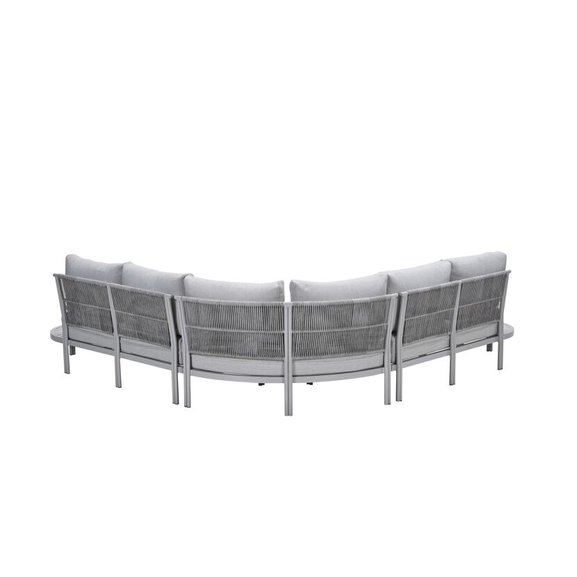 Loungemöbelset 'Frigole' Aluminium hellgrau 5-teilig