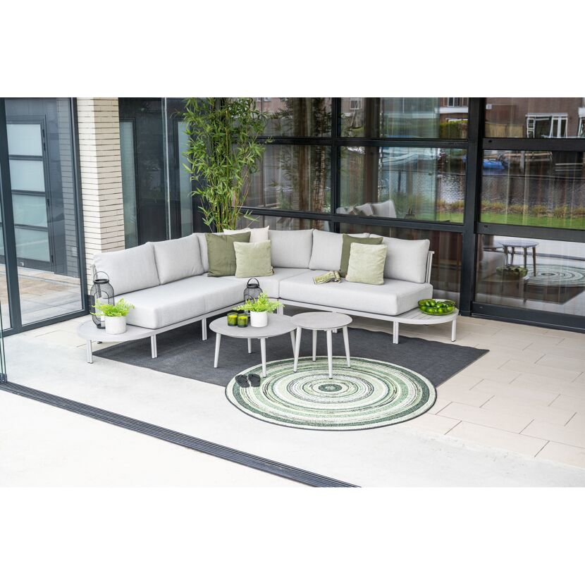 Loungemöbelset 'Frigole' Aluminium hellgrau 5-teilig