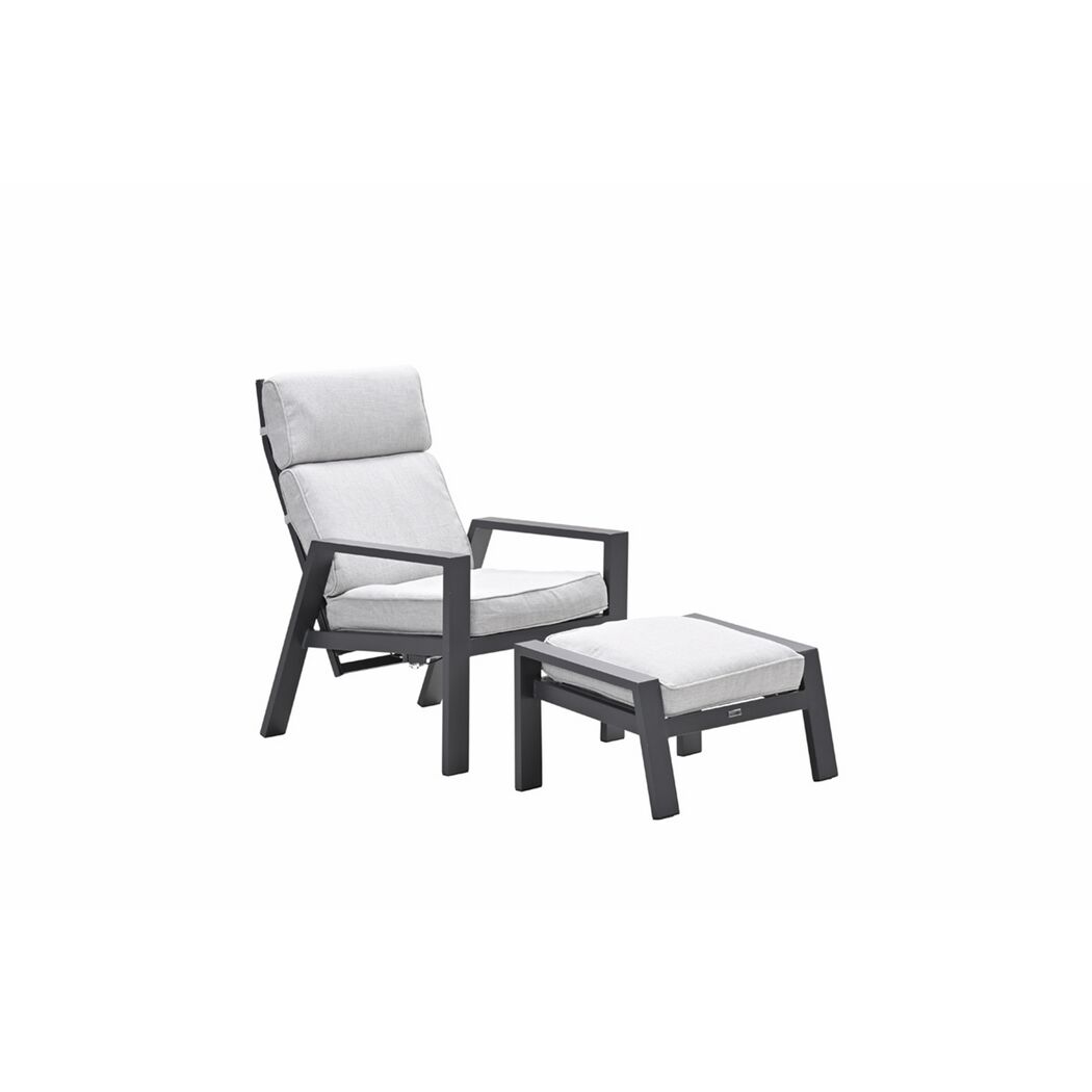 Gartenstuhlset 'Max' Aluminium anthrazit 2-teilig