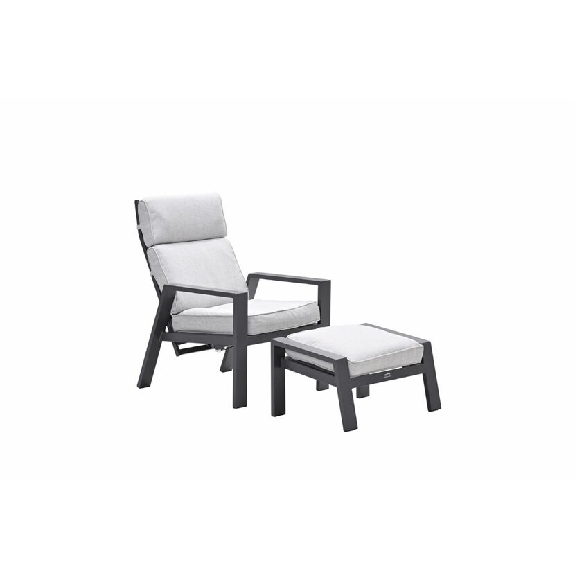Gartenstuhlset 'Max' Aluminium anthrazit 2-teilig