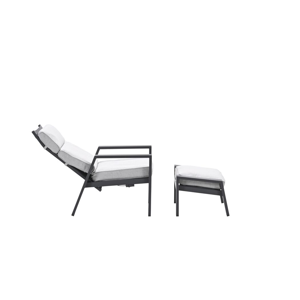 Gartenstuhlset 'Max' Aluminium anthrazit 2-teilig