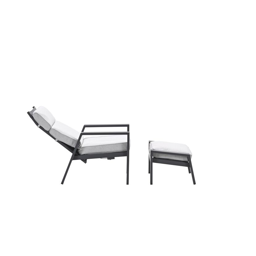 Gartenstuhlset 'Max' Aluminium anthrazit 2-teilig