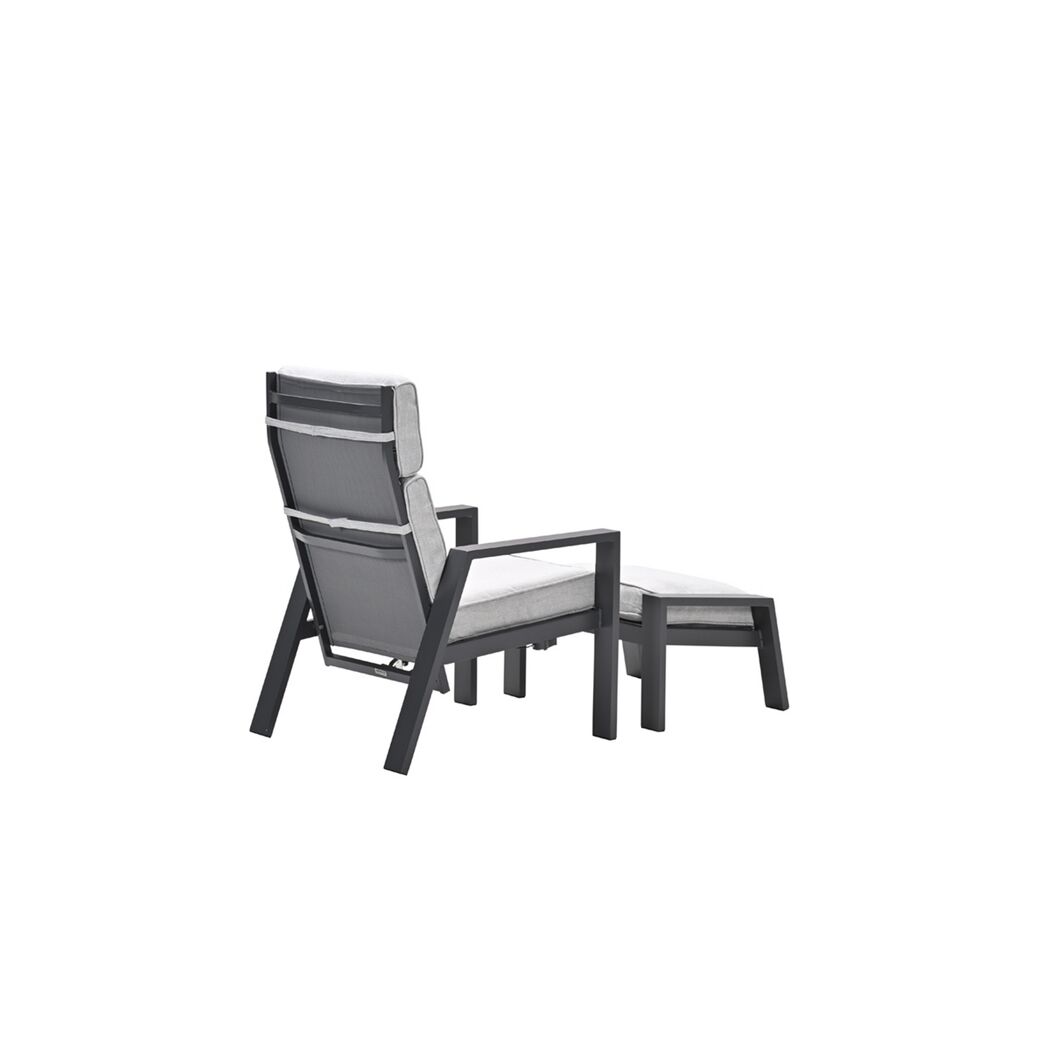 Gartenstuhlset 'Max' Aluminium anthrazit 2-teilig