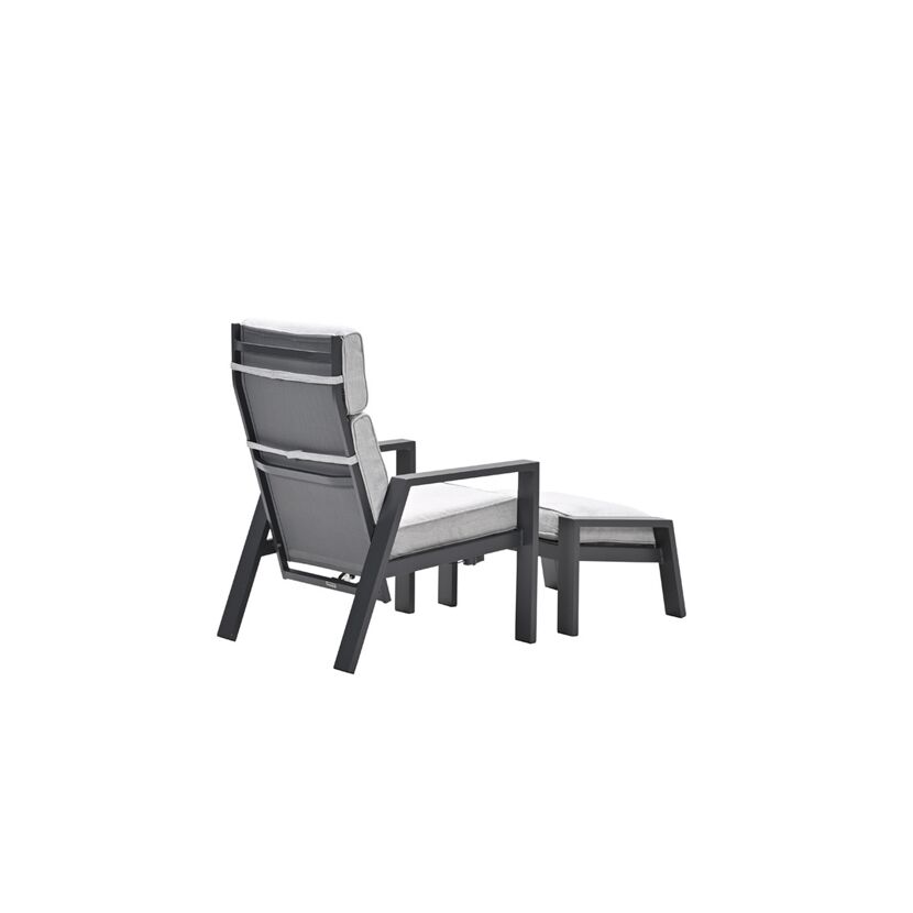 Gartenstuhlset 'Max' Aluminium anthrazit 2-teilig