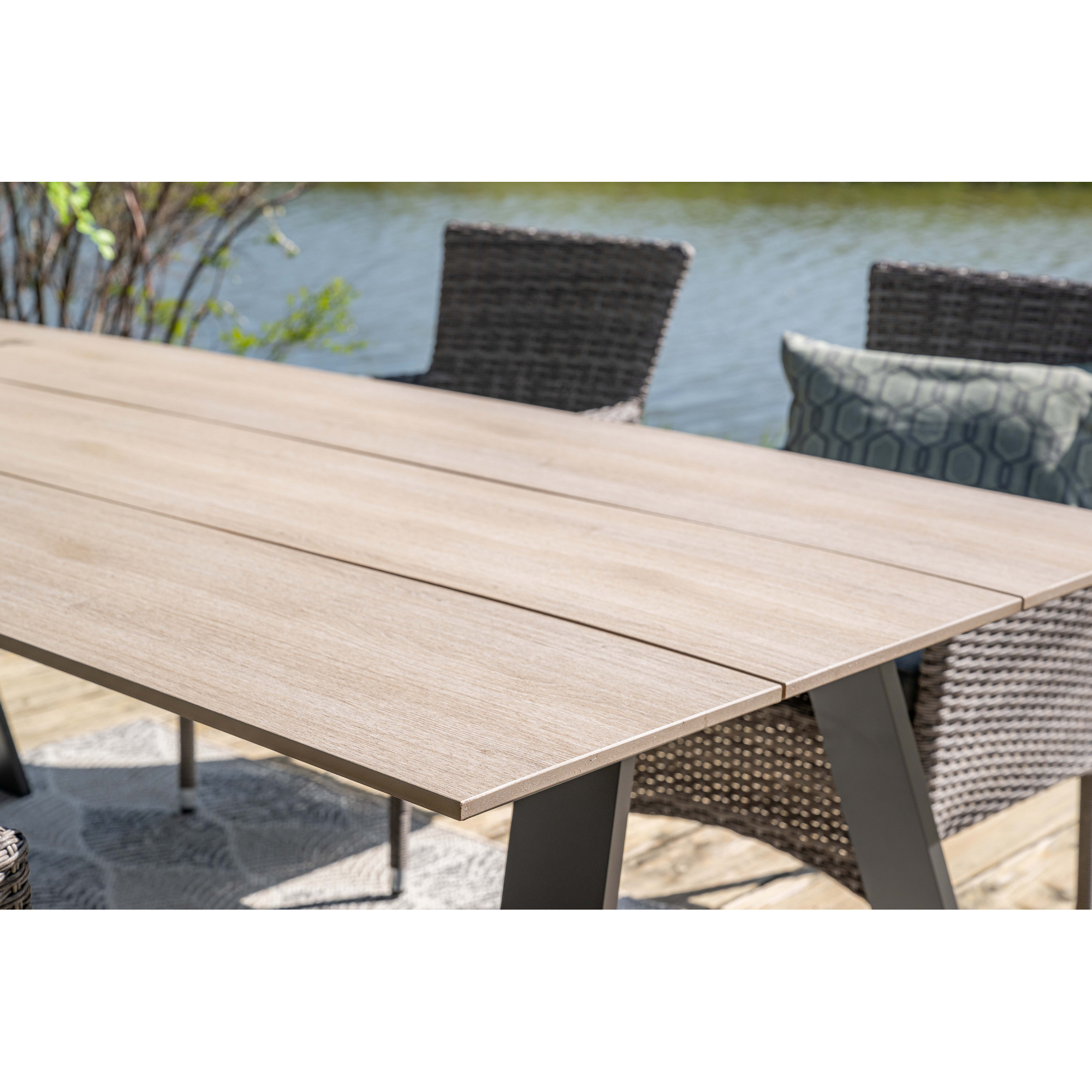 Gartentisch 'Nevada' Aluminium/Polywood 205 x 100 x 76 cm