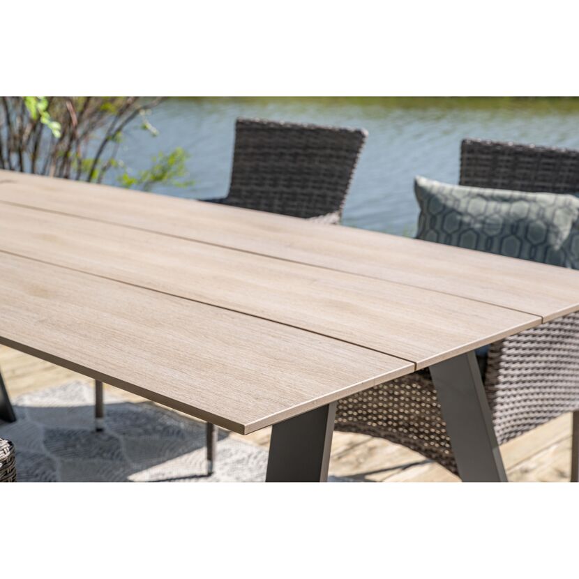Gartentisch 'Nevada' Aluminium/Polywood 205 x 100 x 76 cm