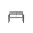 Gartenbank 'Detroit' 2-Sitzer Aluminium anthrazit/grau 122 x 85 x 64 cm