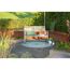 Gartenbank 'Detroit' 2-Sitzer Aluminium anthrazit/grau 122 x 85 x 64 cm