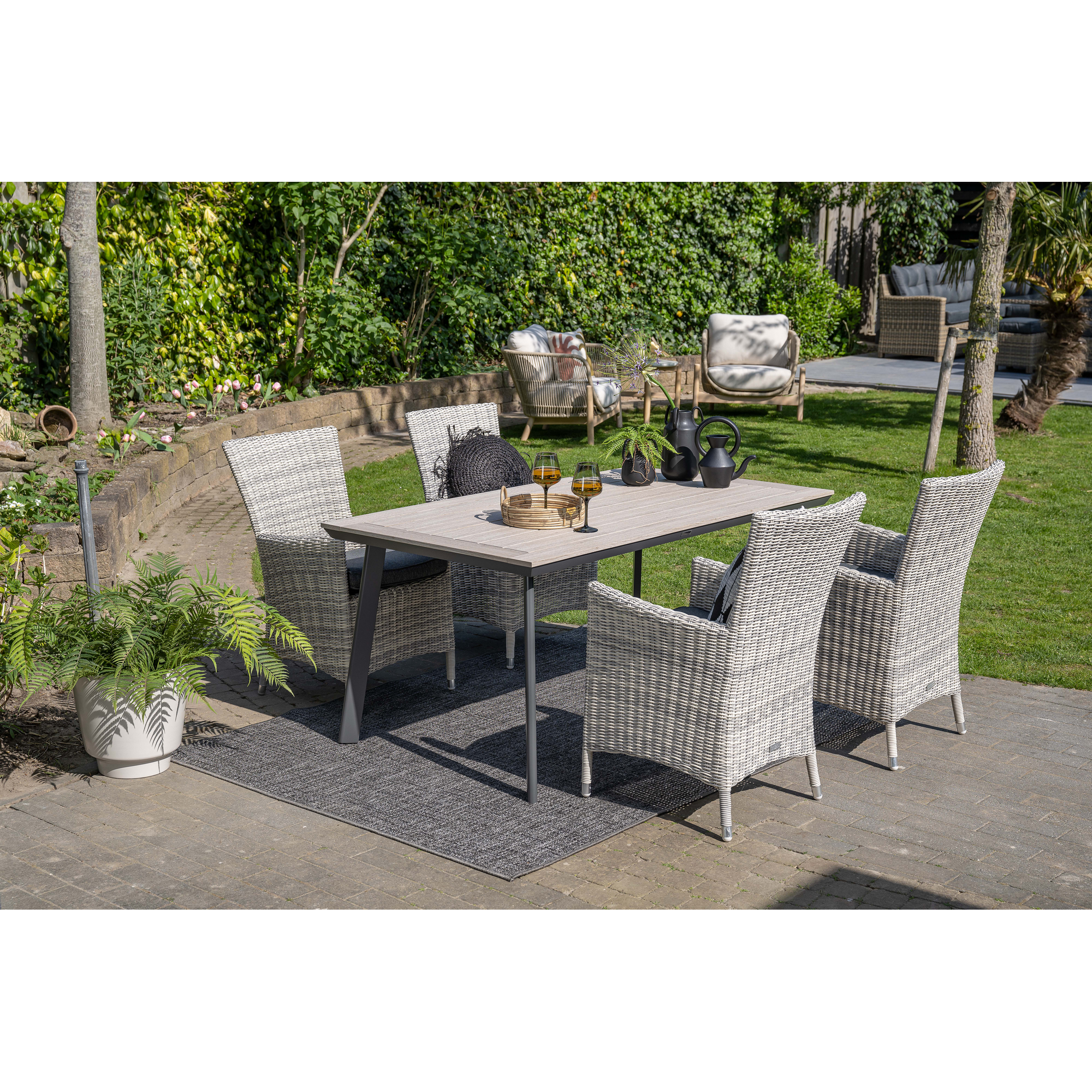 Gartentisch 'Vigo' Aluminium/Polywood 160 x 90 x 73 cm