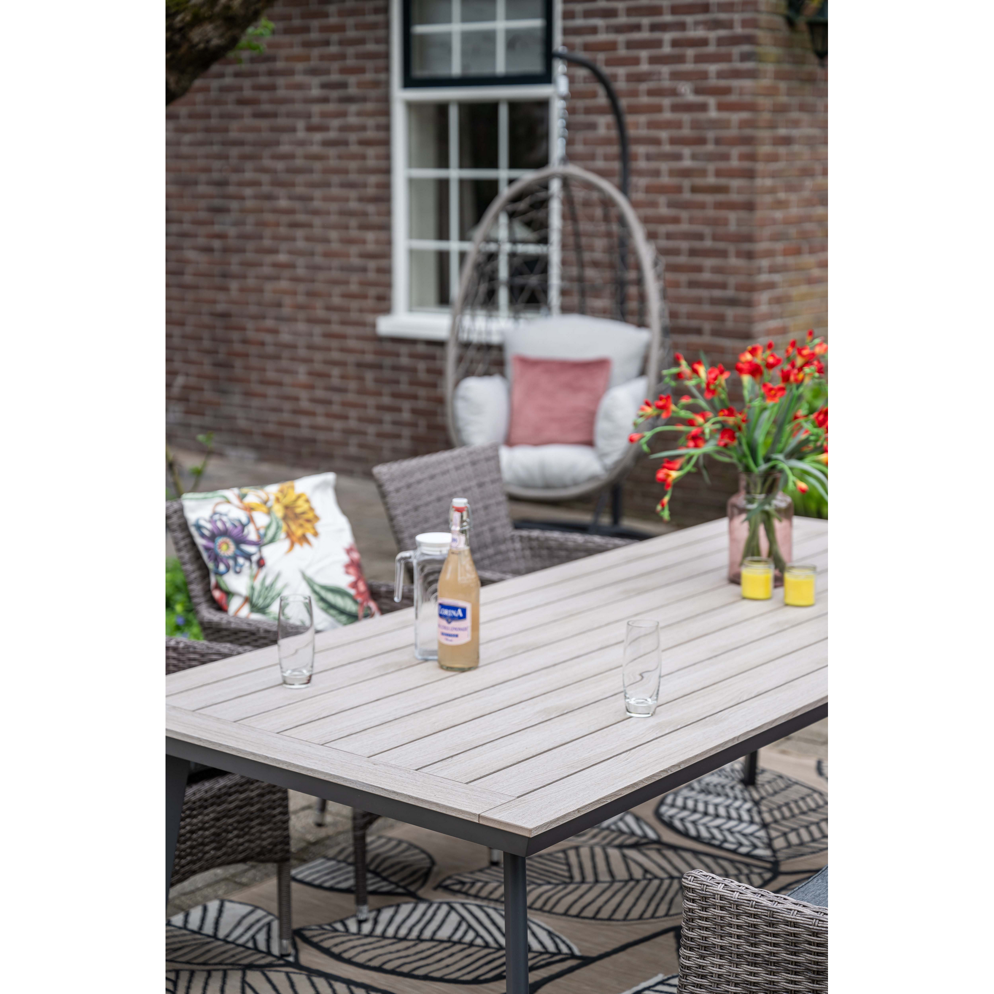 Gartentisch 'Vigo' Aluminium/Polywood 230 x 100 x 73 cm