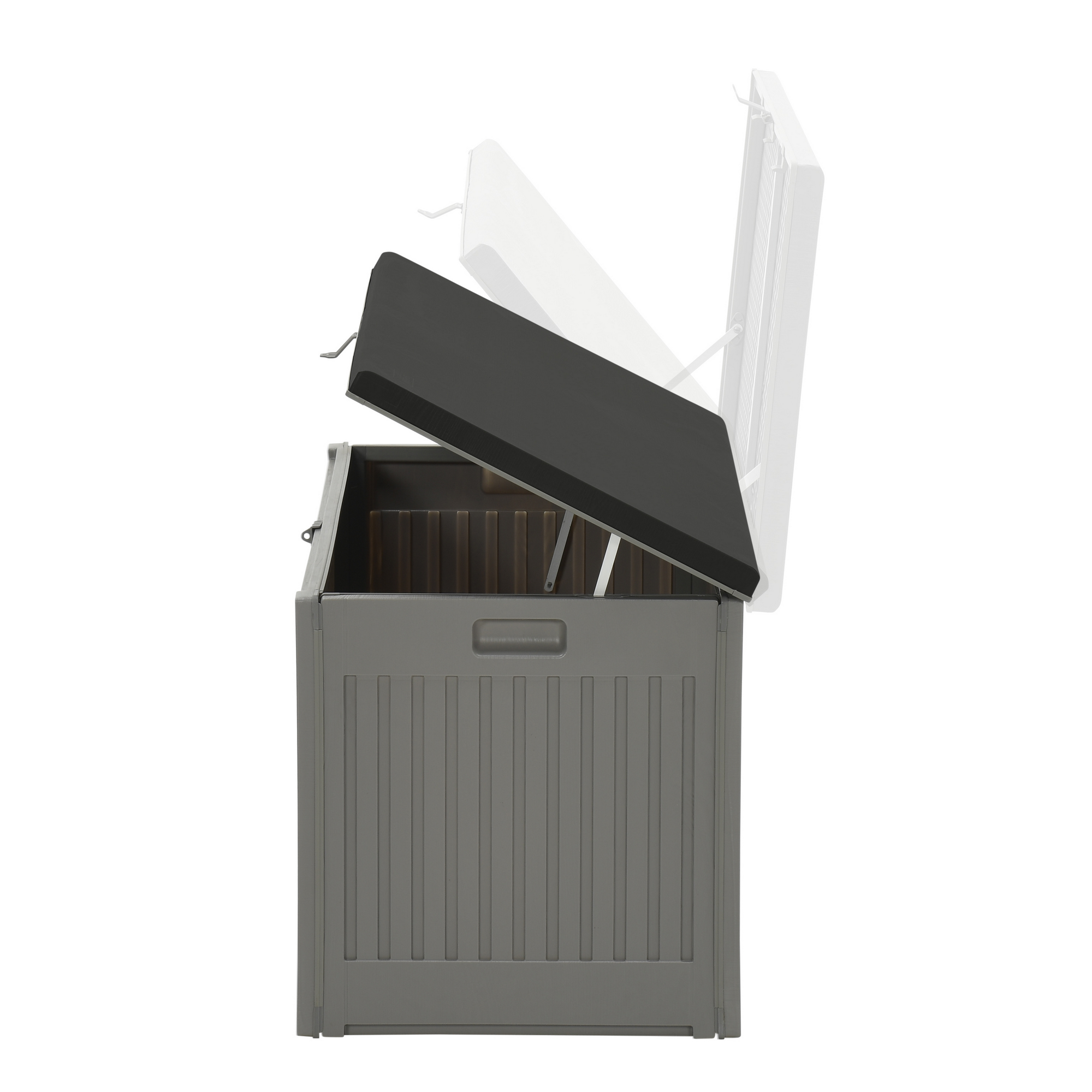 Kissenbox 'Primo' grau/schwarz 109 x 51,3 x 54,7 cm