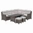 Loungemöbelset 'Blue Bird' Aluminium sand/grau 5-teilig