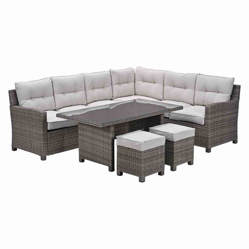 Loungemöbelset 'Blue Bird' Aluminium sand/grau 5-teilig
