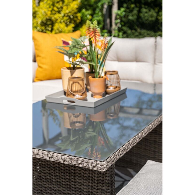 Loungemöbelset 'Blue Bird' Aluminium sand/grau 5-teilig