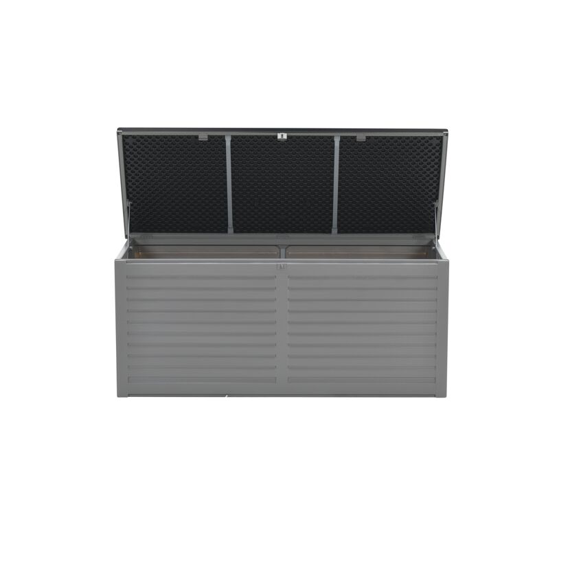 Kissenbox 'Primo' grau/schwarz 146,4 x 61 x 64,4 cm