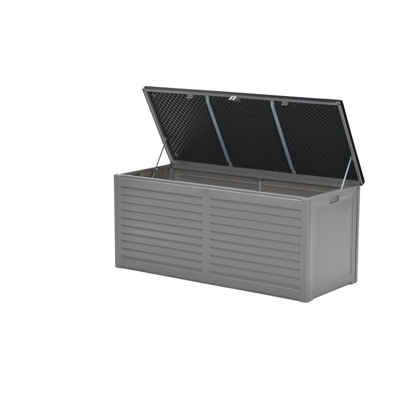 Kissenbox 'Primo' grau/schwarz 146,4 x 61 x 64,4 cm