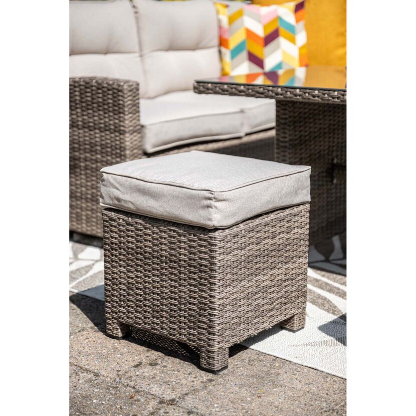 Gartenmöbelset 'Blue Bird' Aluminium sand/grau 5-teilig