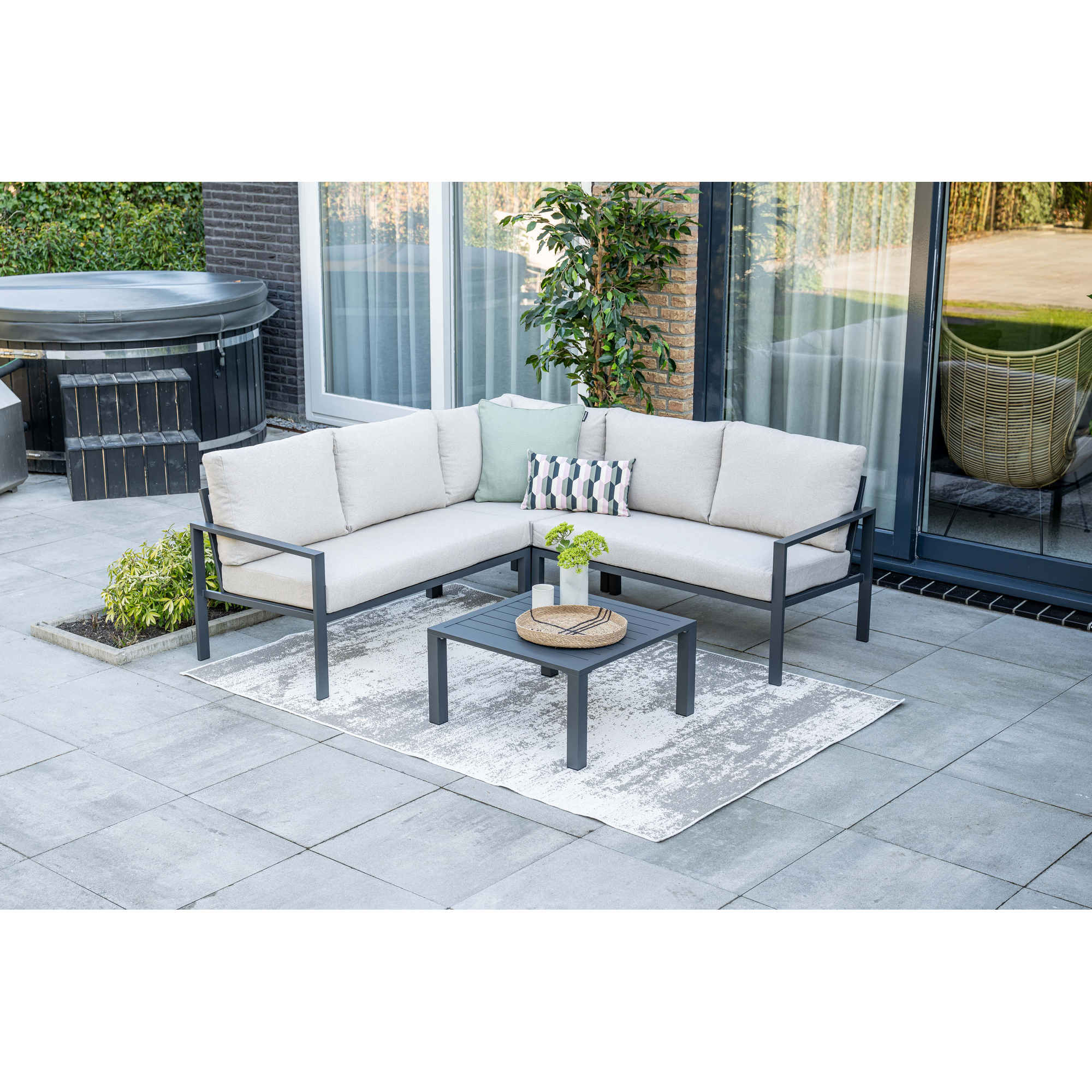 Loungemöbelset 'Springs' für 4 Personen Aluminium