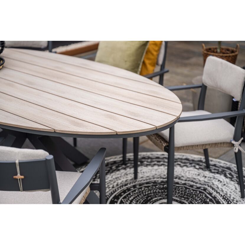 Gartentisch 'Edison' Aluminium/Polywood 220 x 115 x 75 cm