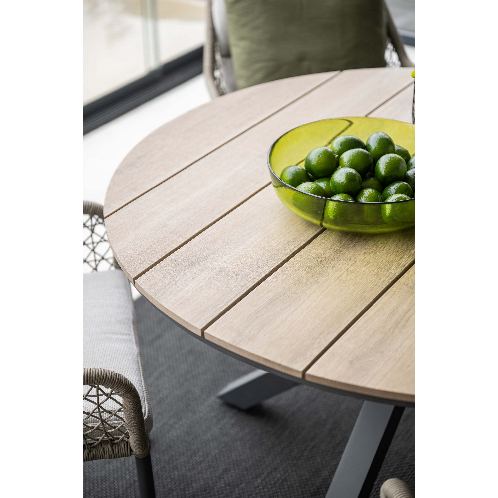 Gartentisch 'Edison' Aluminium/Polywood Ø 122 x 75 cm