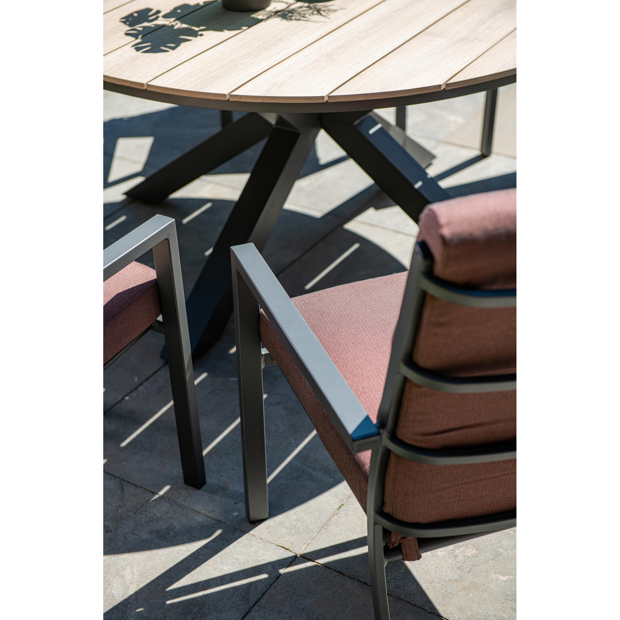 Gartentisch 'Edison' Aluminium/Polywood Ø 148 x 75 cm