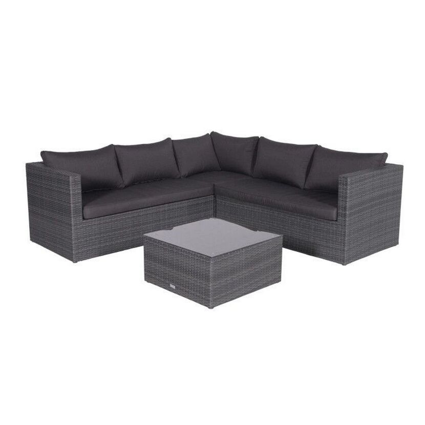 Loungemöbelset 'Montana' Aluminium grau/anthrazit 4-teilig