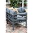 Loungemöbelset 'Bleco' Aluminium schwarz/grau 4-teilig