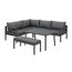 Loungemöbelset 'Bleco' Aluminium schwarz/grau 4-teilig
